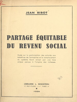 cover image of Partage équitable du revenu social